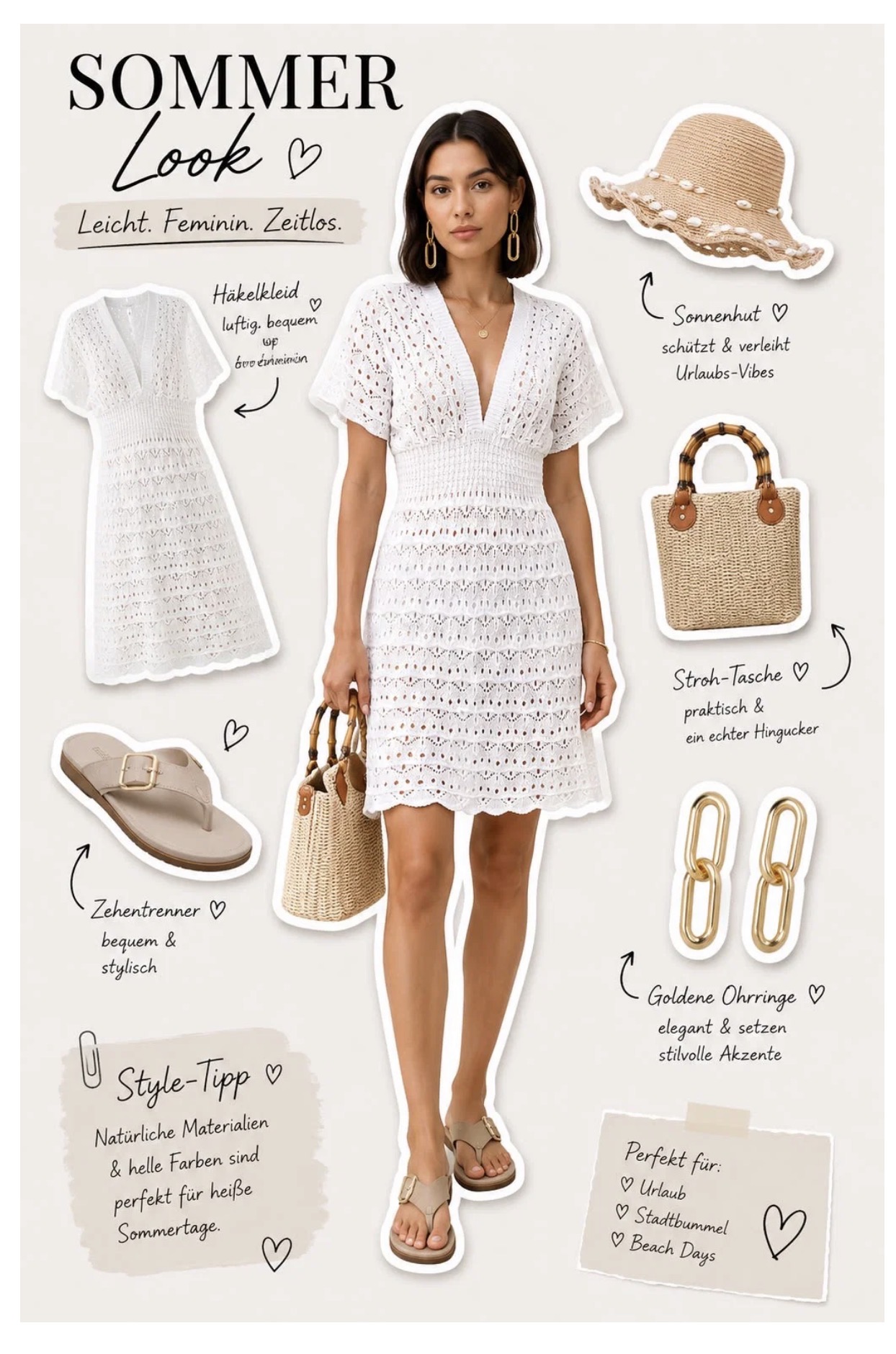 Vollständiges Pinterest-Pin Beispiel Sommer Look